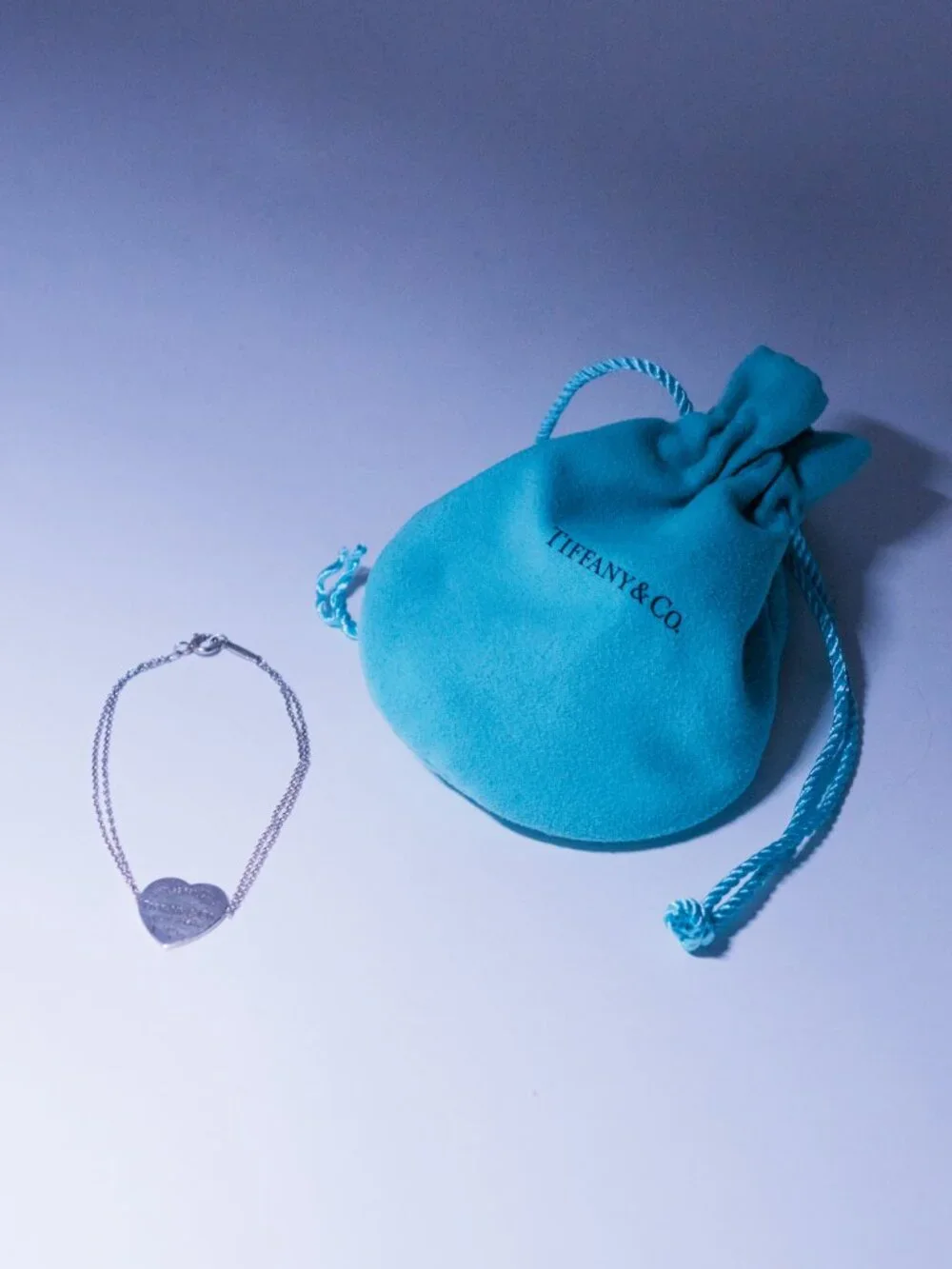 Tiffany & Co. Heart Tag Double Chain Bracelet - Picture 1 of 7